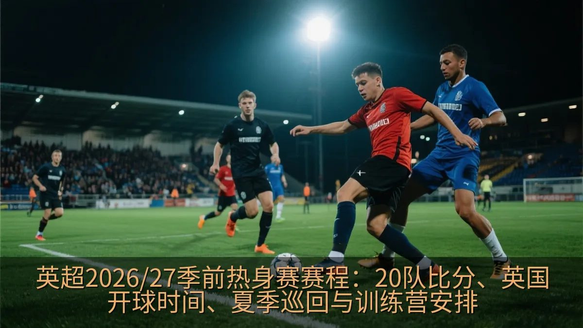 夏季足球热身赛中的球员争夺皮球