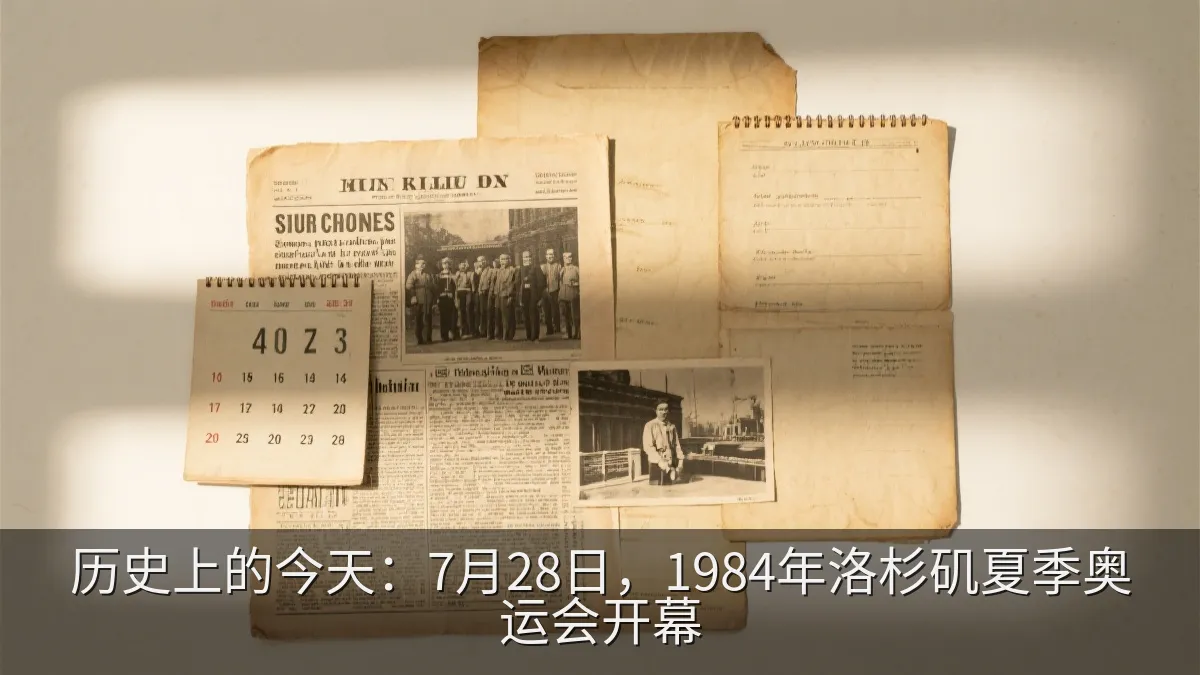 泛黄报纸与历史档案构成的纪念日画面